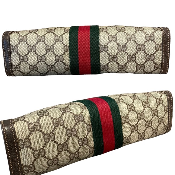 ♦️SOLD♦️GUCCI Ophidia Sherry Web GG monogram supreme Clutch - Picture 8 of 15